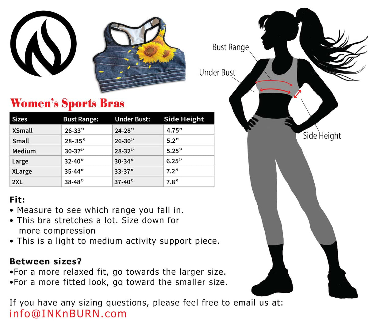 Black Denim Sports Bra