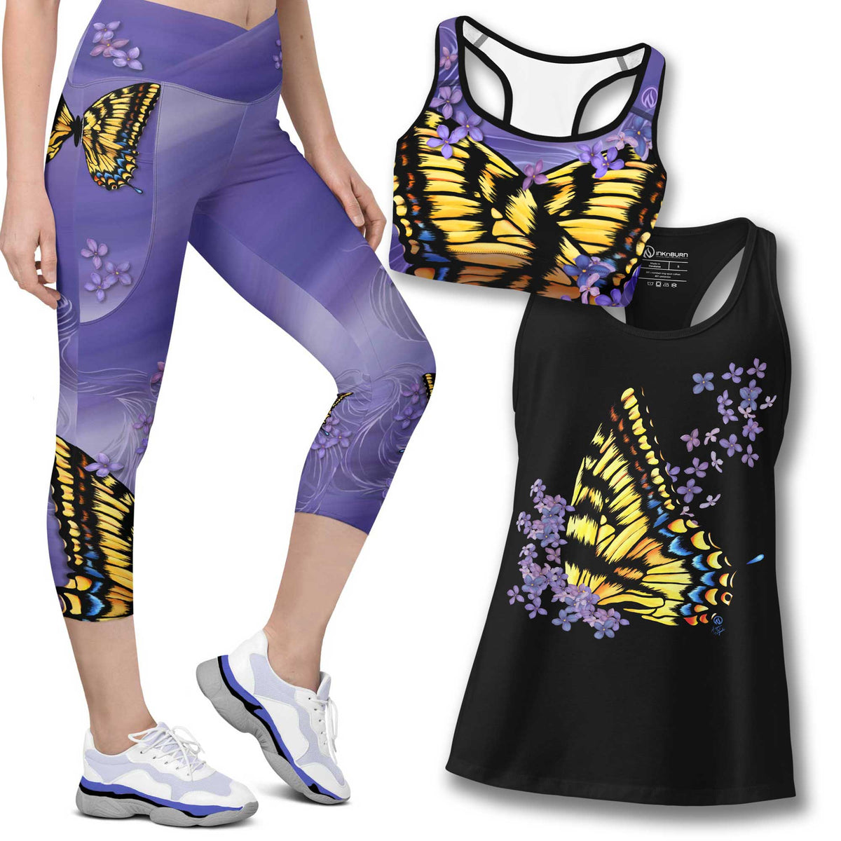 Flutter Black Racerback Tank