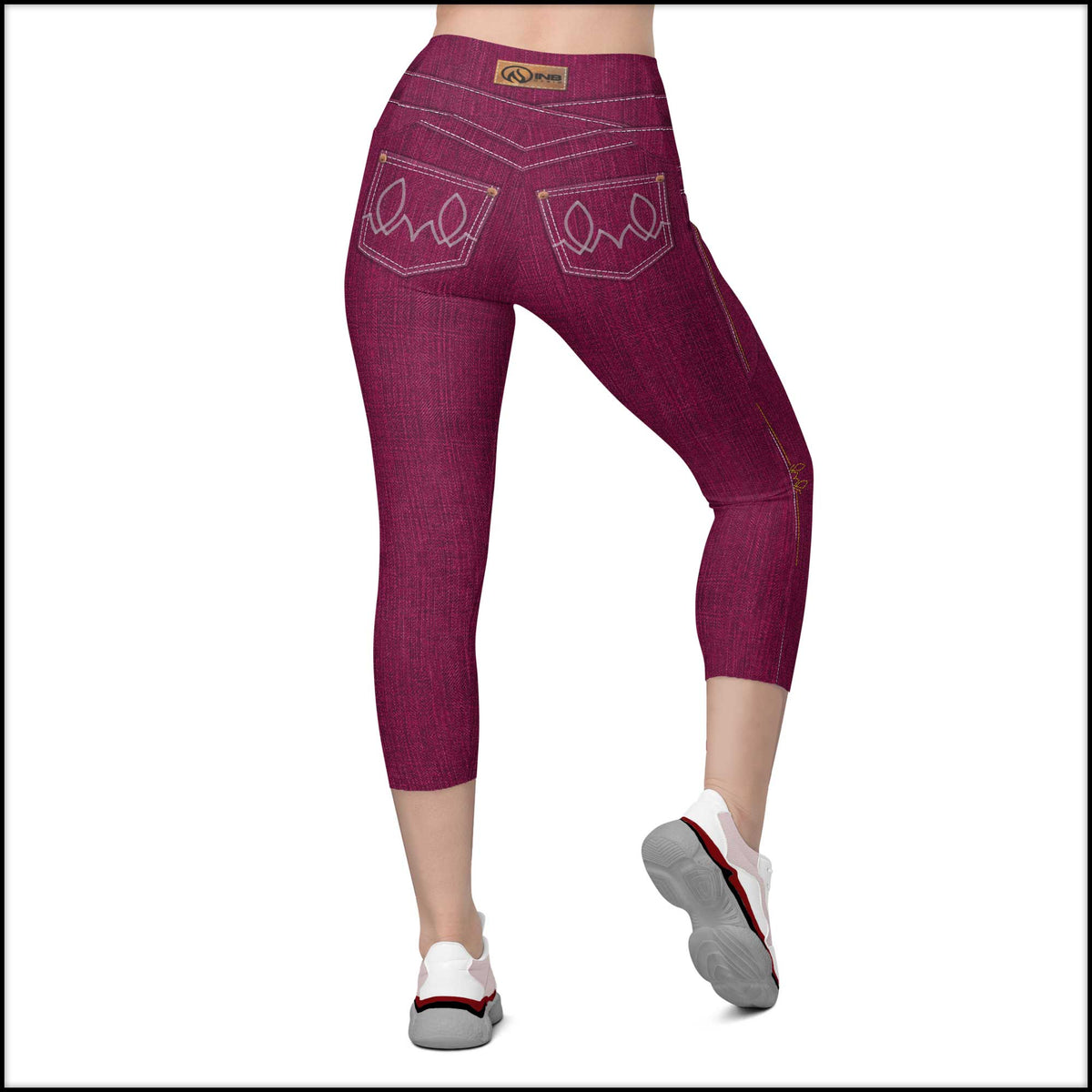 Hot Pink Denim Capris w/Pockets