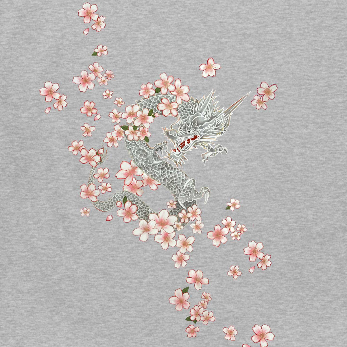 Sakura Dragon Racerback Tank Top for Women - Cherry Blossom Design