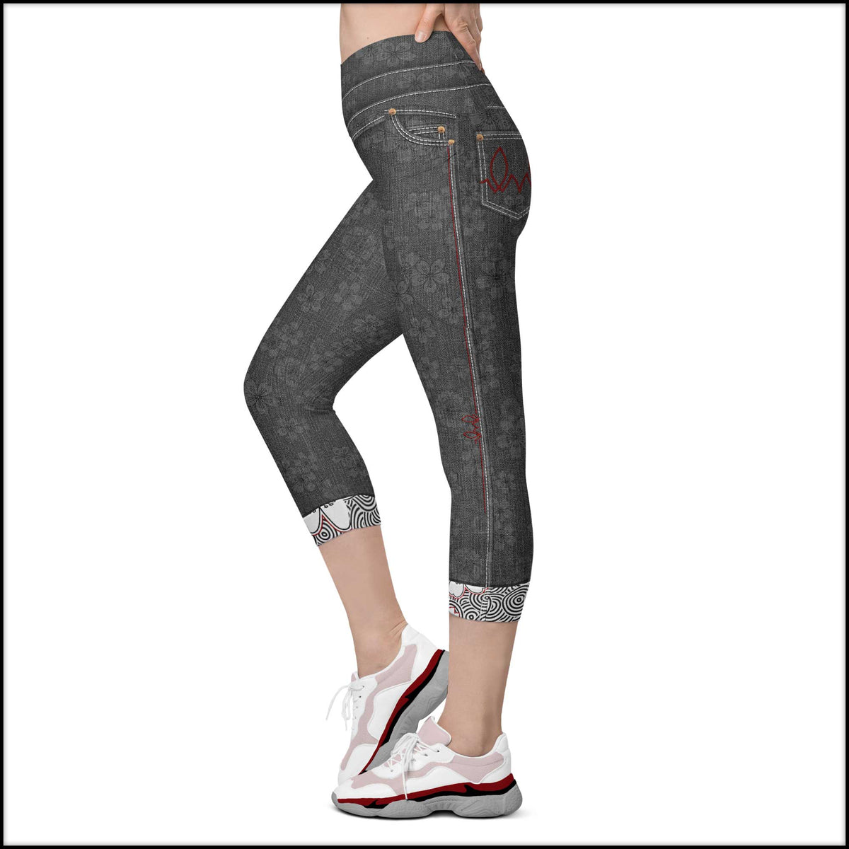 Sakura Rain Capris w/Pockets