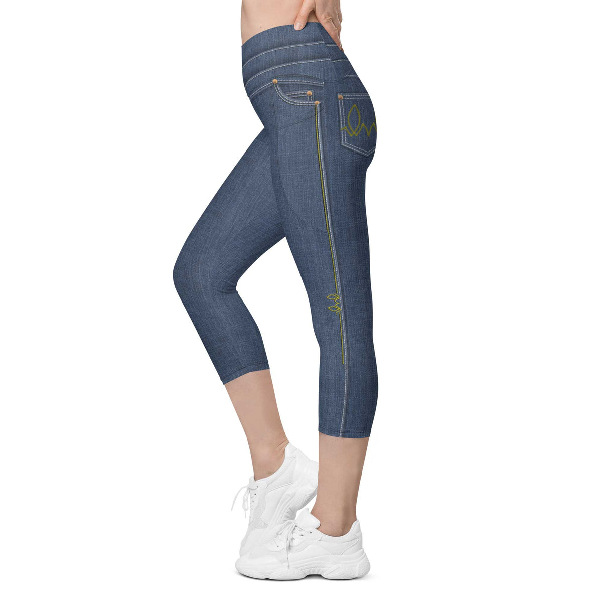 True Blue Denim Capris w/Pockets