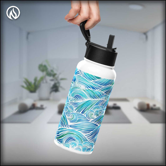 Tempest Wave 32oz Stainless Steel Water Bottle with Straw Lid