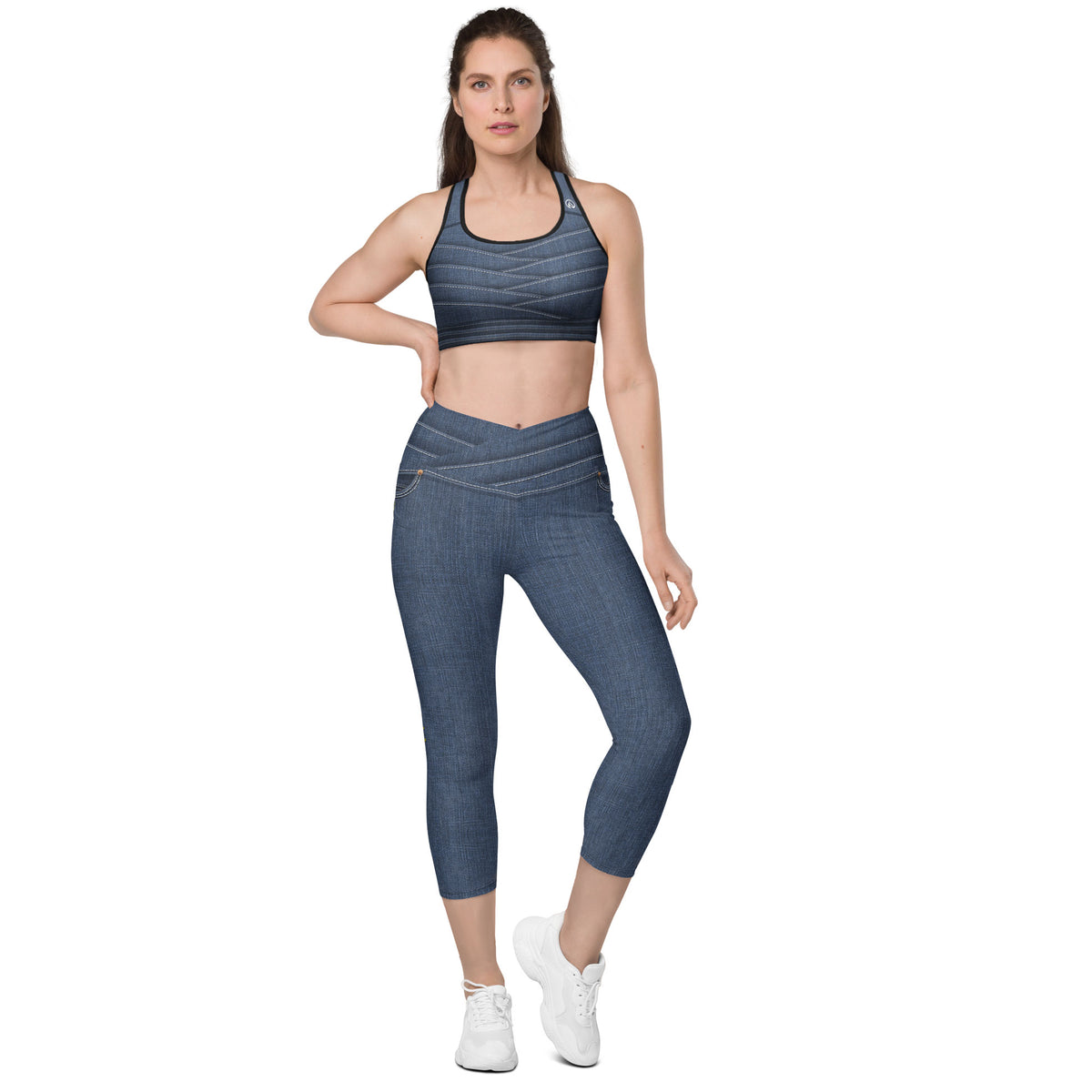 True Blue Denim Capris w/Pockets