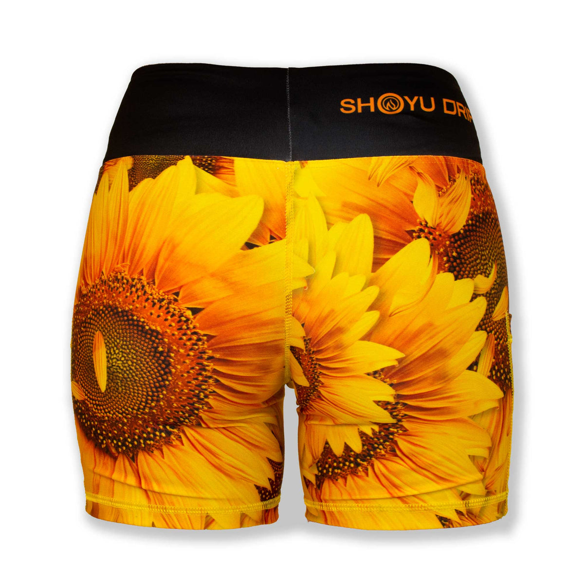 Sunflower 4 Inch Running Shorts for Women - Cheerful Athletic Shorts
