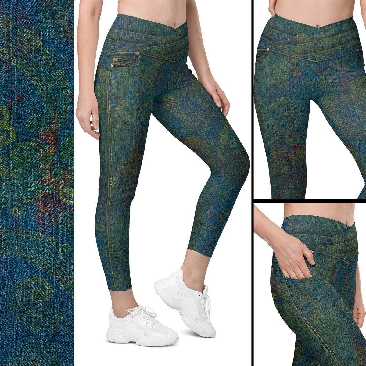 Vintage Paisley Tights w/Pockets