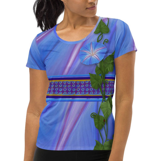 Morning Glory Scoop Neck Tech Shirt