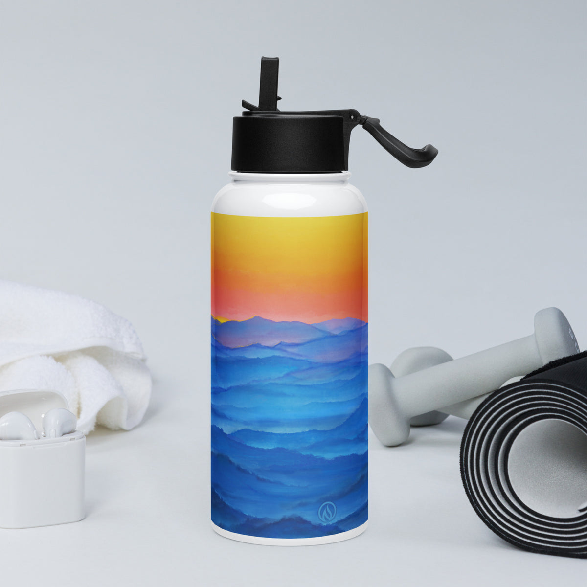 Dawn 32oz Stainless Steel Water Bottle with Straw Lid